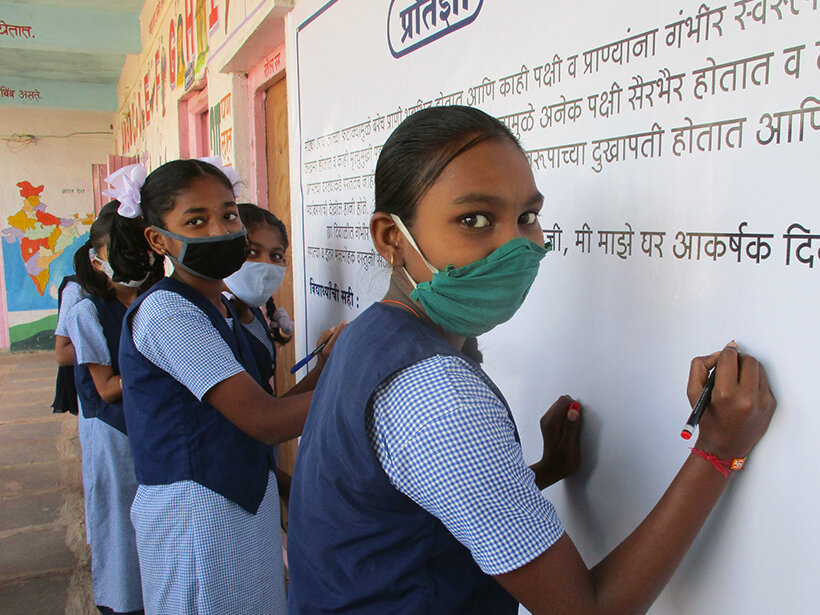 Children pledge to be kind to animals.