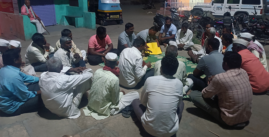 This image shows citizens attending an Animal Rahat community meeting.